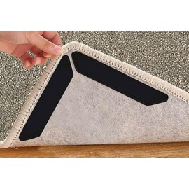 Lifeswonderful Pack of 8 - Non Slip Anti-Curl Carpet Rug Gripper Strip Pads - Prevent Rugs from Slipping or Moving on Hard Floors