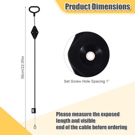 Gosknor Recliner Pull Handle Replacement Parts, Black Recliner D Ring Replacement Compatible with Lazyboy D Ring Couch Sofa Recliner Chair Cable Universal Pull Handle Release Lever for Lazy Boy