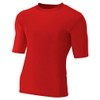 A4 Men's Compression Crew 1/2 Sleeve, Scarlet, Large