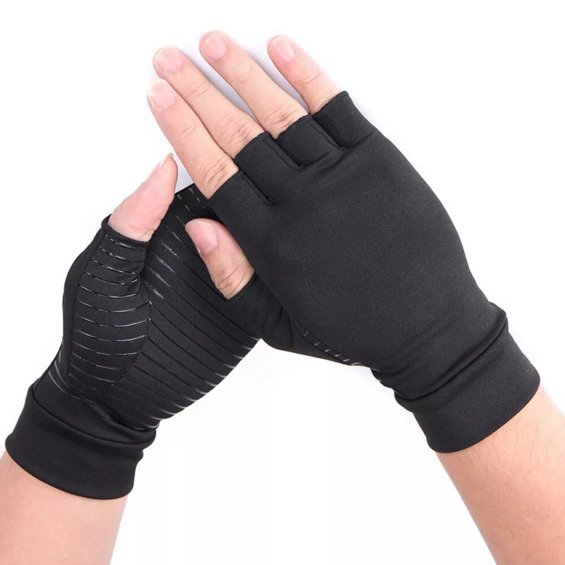 CFR Copper Compression Arthritis Gloves Finger Carpal Tunnel Typing Support