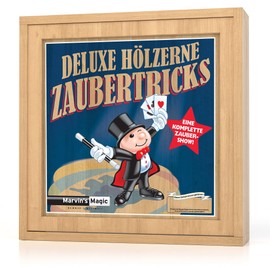 Marvin's Magic - Treasure Tricks Wooden Magic Tricks for Children | Includes Escaping Coloured Blocks, Disappearing Rabbit Illusion, Amazing Rising Cards + More