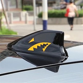 JINYUNDUOSP Antenna Shark Teeth Fin Vinyl Overlay Decal Compatible with Most Vehicles (Yellow)