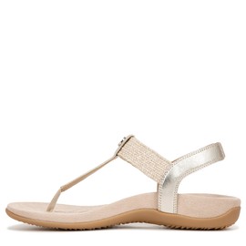 VIONIC Women's Brea Heeled Sandal, Gold Metallic Leather, 8.5