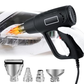 Heat Gun Kit, 1500 W Hot Air Dryer, 550 °C, 2 Stage Blower, Thermal Fuse, Electric Hot Air Dryer, Fast Heating for Removal, Soldering and Shrinking, Shrink Film, Embossing, Desoldering