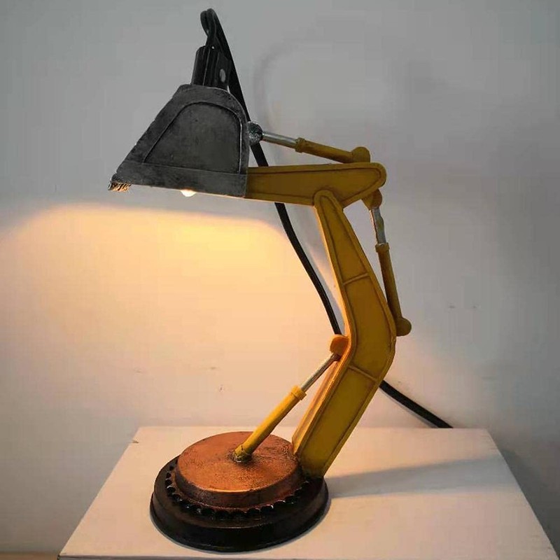 TOPINCN Industrial Design Excavator Desk Lamp, Digger LED Night Light