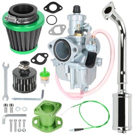 YOXUFA VM22 Carburetor Muffler 212cc Stage 2 for Predator 212 224cc Coleman CT200U CT200U-EX BT200X KT196 Baja Warrior MB200 196cc 200cc 6.5hp Mini Bike Go Kart Parts