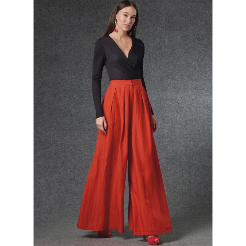 Vogue Patterns V1772A Misses Skirt/Pants S-M-L-XL-XXL, White