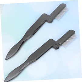 Healeved Eyerow Combs Set 4pcs Metal Eyebrow Comb Fine Pins Eyebrow Spoolie for Women Men