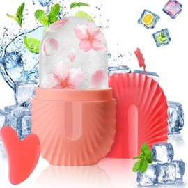Rodillo de Hielo para la Cara,Molde de Hielo para Cara de Silicona Reutilizable,Rodillo Facial Hielo para Belleza y Cuidado de Facial,Herramientasde C