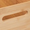 Relaxdays Bamboo Storage Box, Stackable, Sturdy, Bamboo Box without Lid,