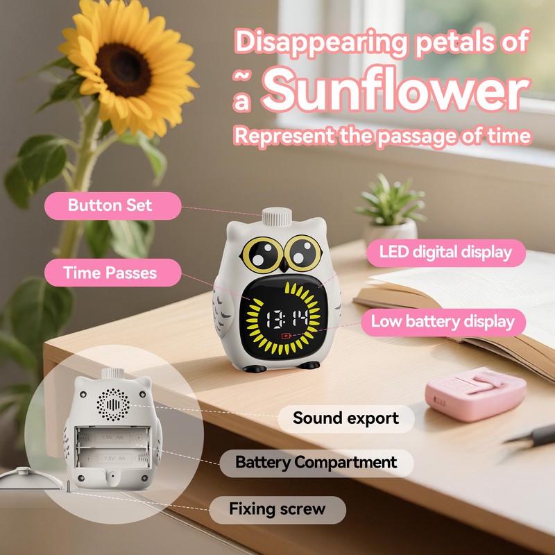 99-Minute Digital Visual Timer for Kids - Silent Countdown Timer