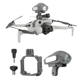 Generic Mini 4 Pro Drone Searchlight Strobe Light Night Navigation Flight Light Lamp Headlight with Top Carry Extension Bracket for DJI Mini 4 Pro Anti-Collision Drone Accessories