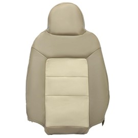 SHTLYH Driver Bottom & Lean Back Leather Seat Cover 2-Tone Tan Replacement for 2003-2006 Ford Expedition Eddie Bauer