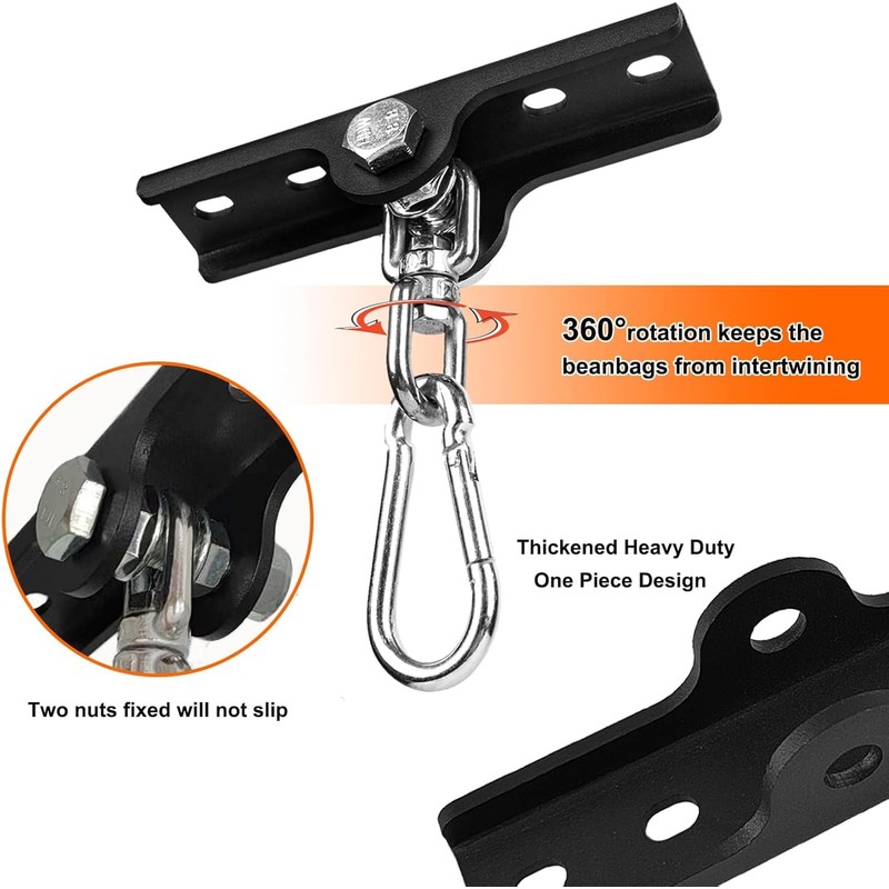 VANROUG Ceiling Hook Hanging, Heavy Duty Bag Hangers, 360° Rotatable