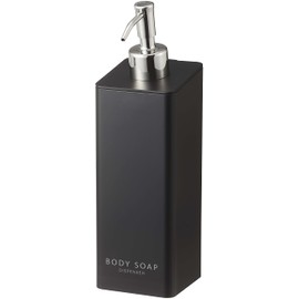 Yamazaki Industries 5365 Film Hook Two-Way Dispenser, Body Soap, Black, (W x D x H) Approx. 2.8 x 3.5 x 9.3 inches (7 x 9 x 23.5 cm) Tower Floating Storage, Easy Attach