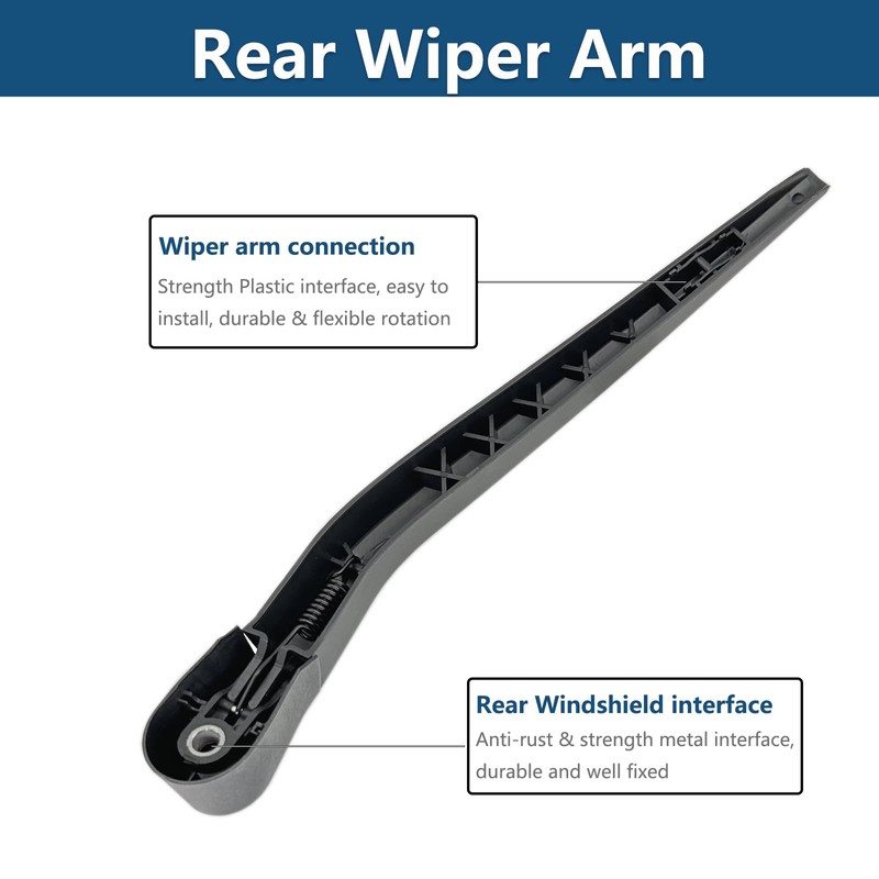 Rear Windshield Wipers Blade Arm Set for Volvo XC90 2016-2018