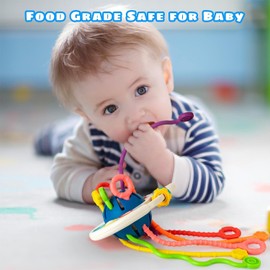 uunida baby Juguetes para Bebe de 0 a 6 Meses 1 Año con Sonajas - Mordedera para Bebe - Juguetes Montessori Sensoriales y Estimulacion Temprana