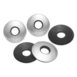 sourcing map 100Pcs 5/16" x 7/8" Sealing Washers, 304 Stainless Steel EPDM Bonded Neoprene Rubber Washers for Screws Bolts, Silver&Black