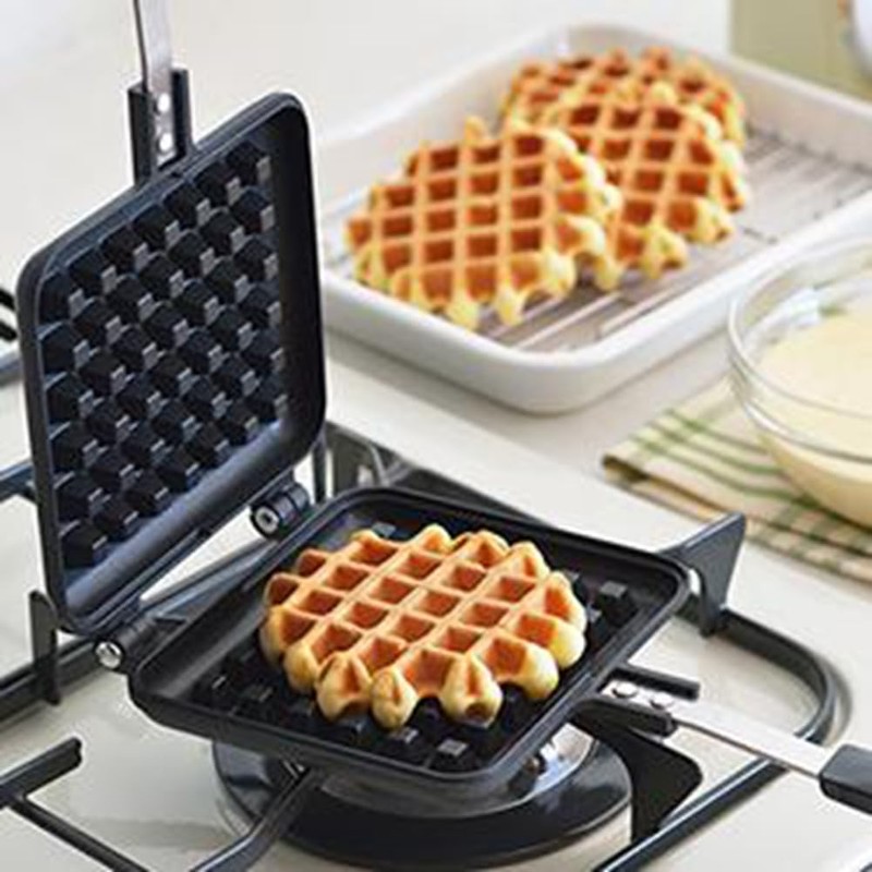 ZDSFSD 1 Piece Waffle Iron Plates Deep Fill Non-Stick Aluminum