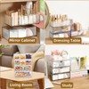SHAIDOJIO Acrylic Dressing Table Organiser with 10 Drawers, Stackable Transparent