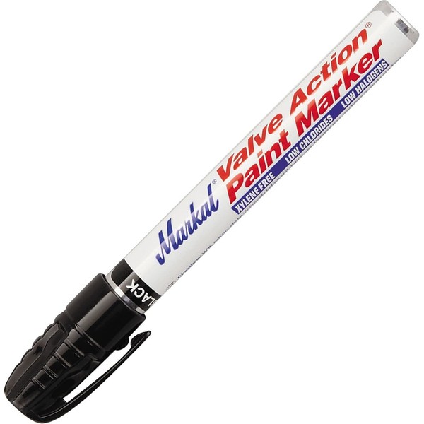 Markal 96803 Valve Action Ppaint Marker, Black