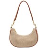 RTGGSEL Boho Summer Retro Women's Straw Rattan Beach Tote Bag