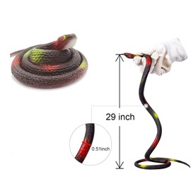 ZZF-LYA 4 Packs Realistic Rubber Snake Set-Plastic Forest Snakes Realistic Rubber Snake Assorted Colorful Fake Snake Figure Keep Birds, Squirrels, Rats Away