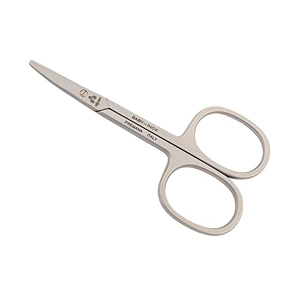 Alpen Baby Nail Scissors Rounded Steel AISI 420 Rustproof Matte Curved 9.0 cm