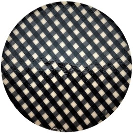 Andreas Silicone JO-434 Non-Slip 6.25" Jar Opener, Easy Lid Opener, Made with Silicone and Fabric, Dishwasher Safe, Garlic Peeler, Black Gingham, 6.25 inch