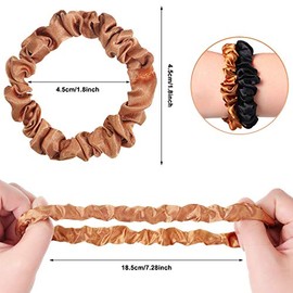 48 Piezas Gomas para Pelo de Satén Bandas Elásticas de Seda para Cabello Titulares de Cola de Caballo Goma para Pelo Multicolor para Mujer Niña Acceso
