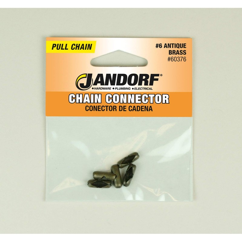 Jandorf Chain Connector Antique Brass #6 (Pack of 5)