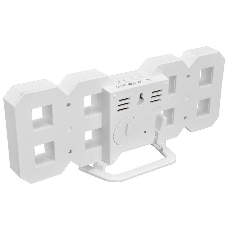 Digital Wall Clock Modern Design Temperature Display Alarm Function Sound