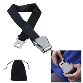 Aeroplane Belt Extension for Travel Pregnant Women, Size Adjustable Seat Extension for Aeroplane with Stainless Steel Belt Buckle Clip, 20-80 cm