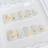 Pastel Flower Handmade Nail Tips - Long Coffin / 파스텔