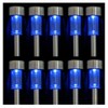 NEWOTE 10pcs Blue LED Outdoor Steel Garden Solar Powered Landscape