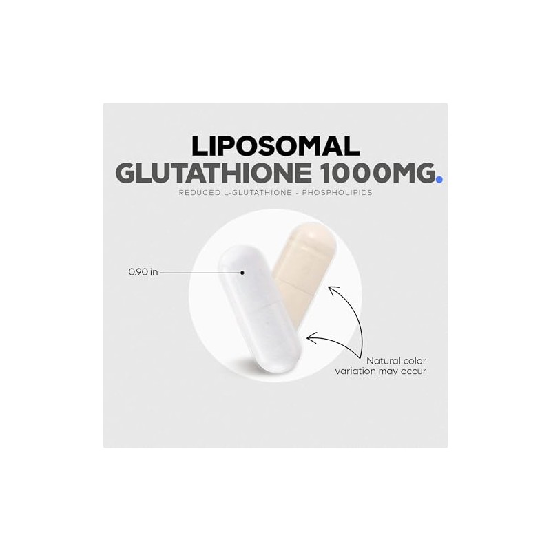 AwiaubCodeage Liposomal Glutathione 1000 mg, GlutaONE Antioxidant Phospholipid Complex, L-Glutathione