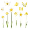 Bettli Wheelie Bin Stickers Decorative Flower Dustbin Stickers Decal for