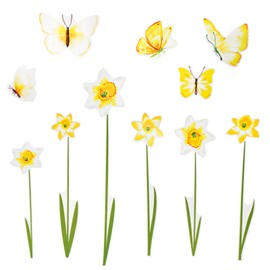 Bettli Wheelie Bin Stickers Decorative Flower Dustbin Stickers Decal for Wheelie Bins Fridge and Household Decorations