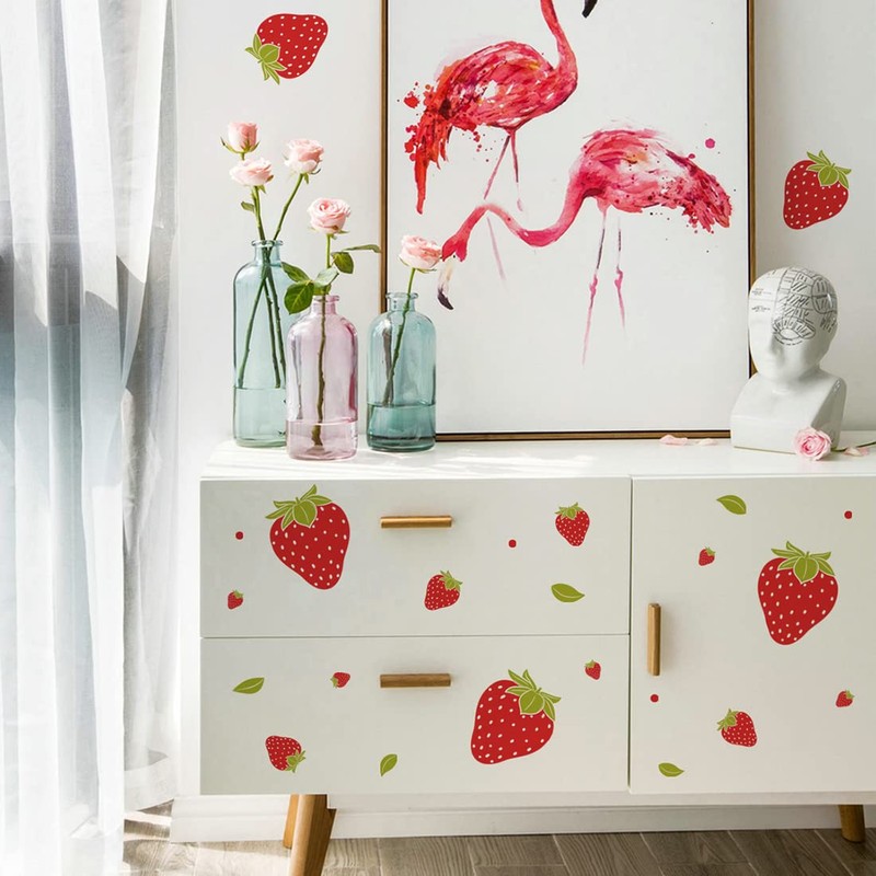 Fujitoya Strawberry Wall Sticker, Decorative, Stylish, Removable