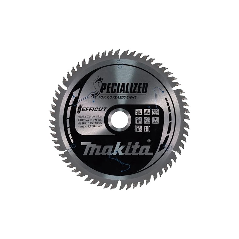 Makita B-69864 EFFICUT Circular Saw Blade Diameter 165 x 1.85