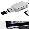 DOITOOL 1pc USB c Memory Reader Adapter Zinc Alloy Dual