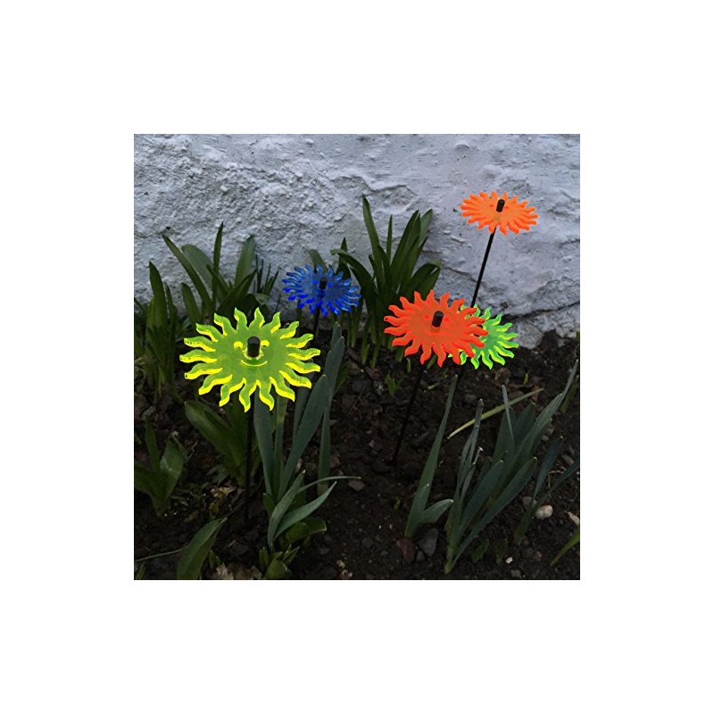 SunCatcher Garden Decor Ornaments Smiling Suns, Set of 5 Decorative