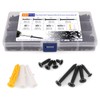 Flat Head Short Screw Assortment Set, M3&M4 Black Phillips Assorted