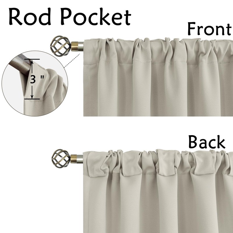 BGment Blackout Curtains 48 Inches Long for Windows - 38