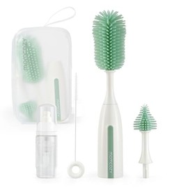 Momcozy Bottle Brush Kit Pro, Innovative Push-Press Design for Deep Cleaning - Bottle Cleaner Brush for Bottle/Breast Pumps/Nipple - Clog-Free Brush &