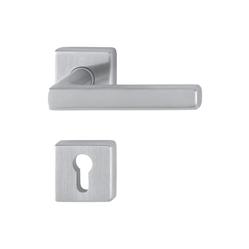 Hoppe Dallas Door Handle Set with Rosette PZ Profile Cylinder