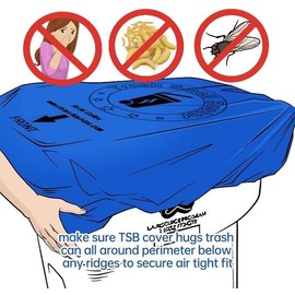 trash smell buster | Odor Eliminating Trash Can Cover for 95 Gallon Outdoor Bins | Lemon Scented with Elastic Band | Eliminates Trash Odor Naturally | 1 Durable Cover