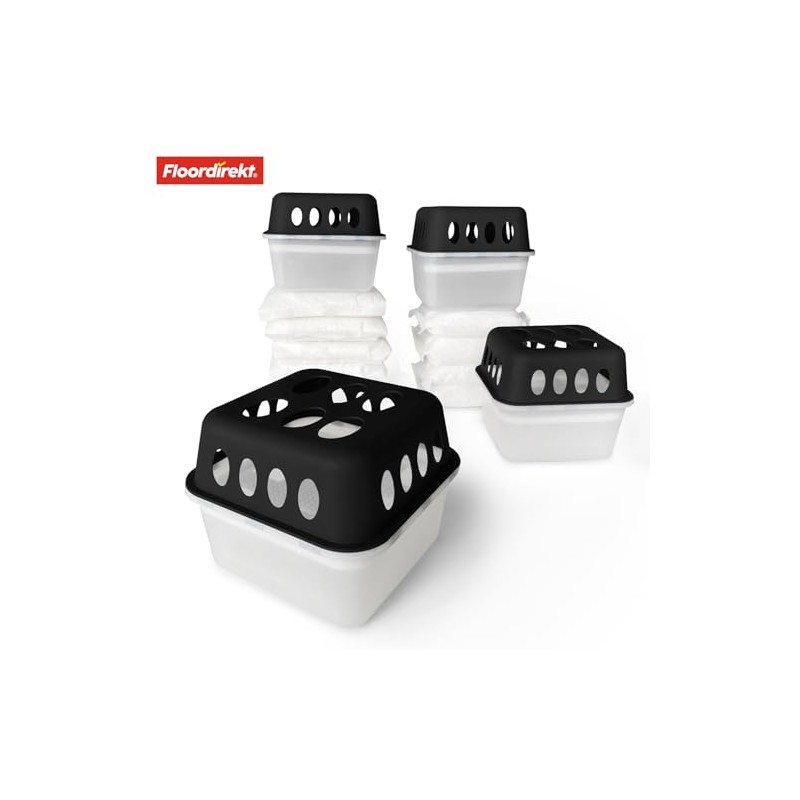 Floordirekt 4 x Dehumidifier with 8 x 400 g Refill