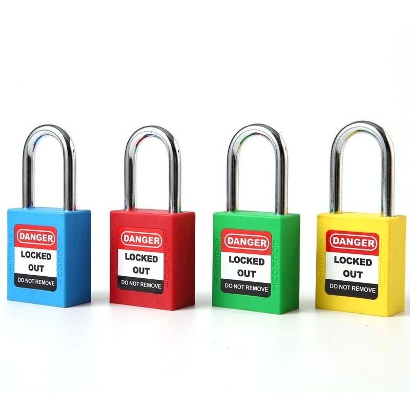 POFET 2PCS 38mm / 1.5inch Lockout Tagout Locks, Safety Padlock,Plastic