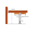 TM Adjustable Bed Centre Rail Support Foot Leg for Wooden